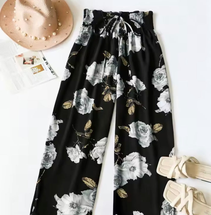Pluss Size Floral Wide Leg