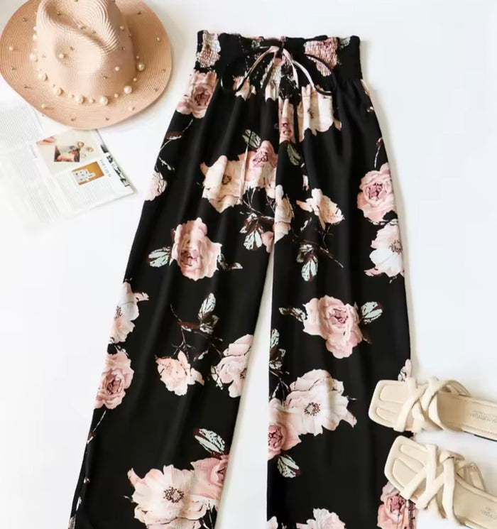 Pluss Size Floral Wide Leg