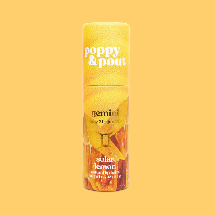 Poppy & Pout - Lip Balm, Zodiac, Gemini Solar Lemon