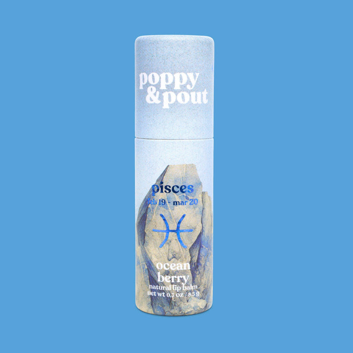 Poppy & Pout - Lip Balm, Zodiac, Pisces Ocean Berry