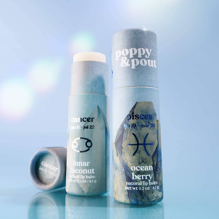 Poppy & Pout - Lip Balm, Zodiac, Pisces Ocean Berry