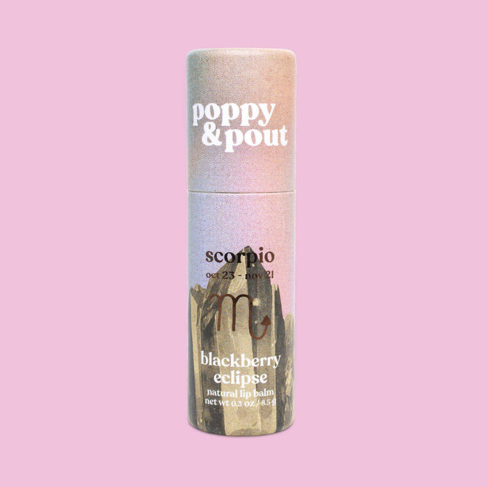 Poppy & Pout - Lip Balm, Zodiac, Scorpio Blackberry Eclipse