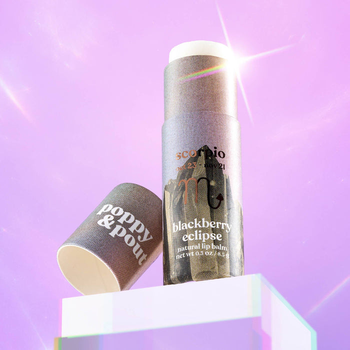 Poppy & Pout - Lip Balm, Zodiac, Scorpio Blackberry Eclipse