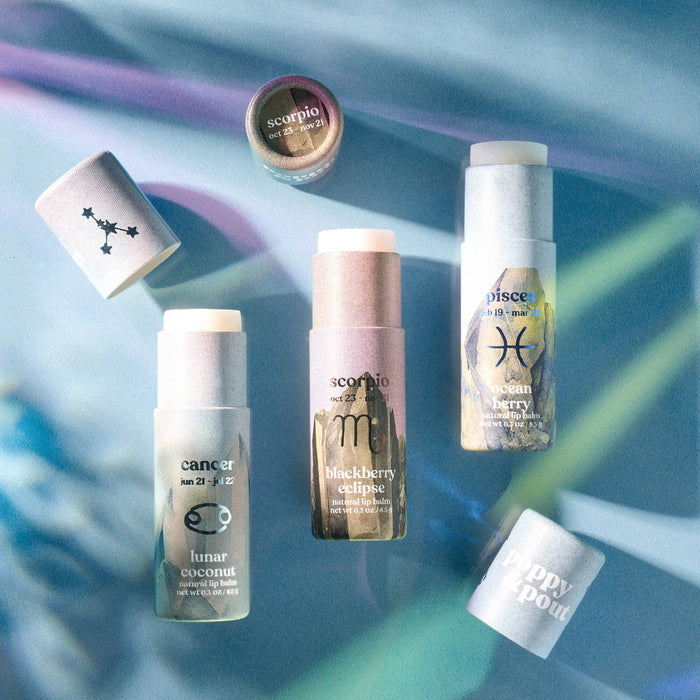 Poppy & Pout - Lip Balm, Zodiac, Scorpio Blackberry Eclipse