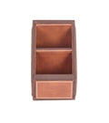 Two-tone remote holder with two compartments and stitched front pocket