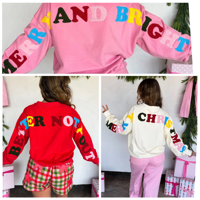 PREORDER: Merry Message Sweatshirt // ETA October