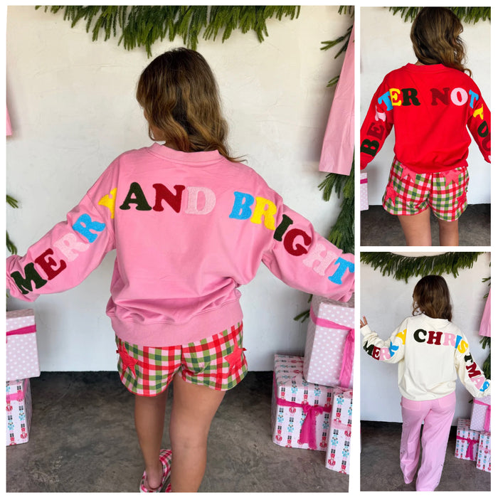 PREORDER: Merry Message Sweatshirt // ETA October