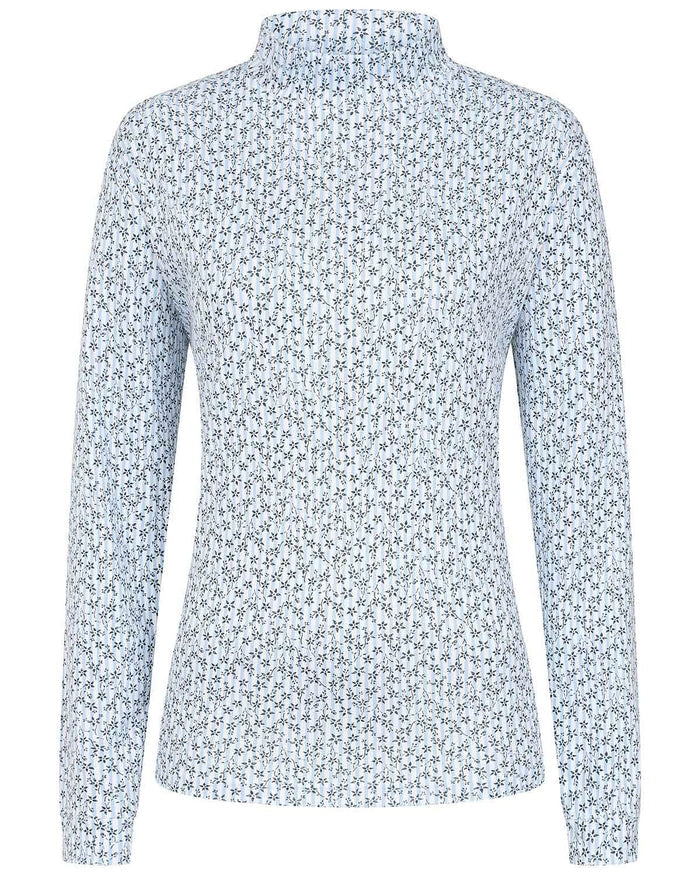 Marie Floral Pure Cotton Turtle Neck Top - Image 3 - Country Collection