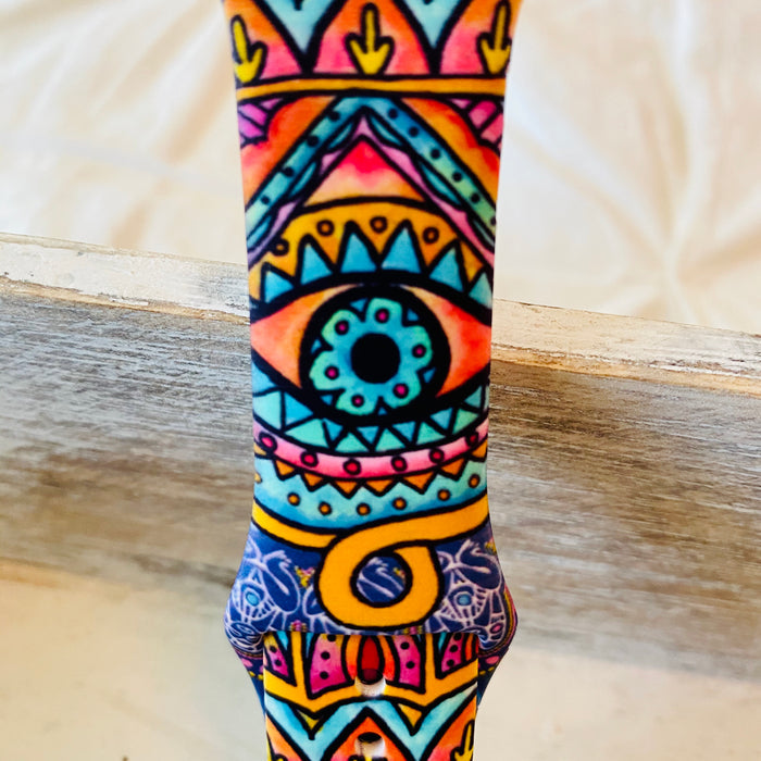 Protective Evil Eye Print Silicone Band For Apple Watch