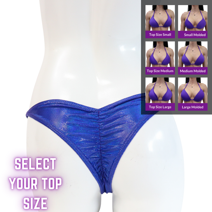 QS SZ: Hologram Electric Purple Fit Model Suit. Select Your Top/Fit Model 1.  Angel Competition BikinisThe best NPC Competition Suits for the Bikini Division, Fit Model Division Suits, and bodybuilding suits.