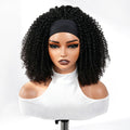 QVR Kinky Curly Headband Wig 100% Human Hair Glueless Wigs for Women