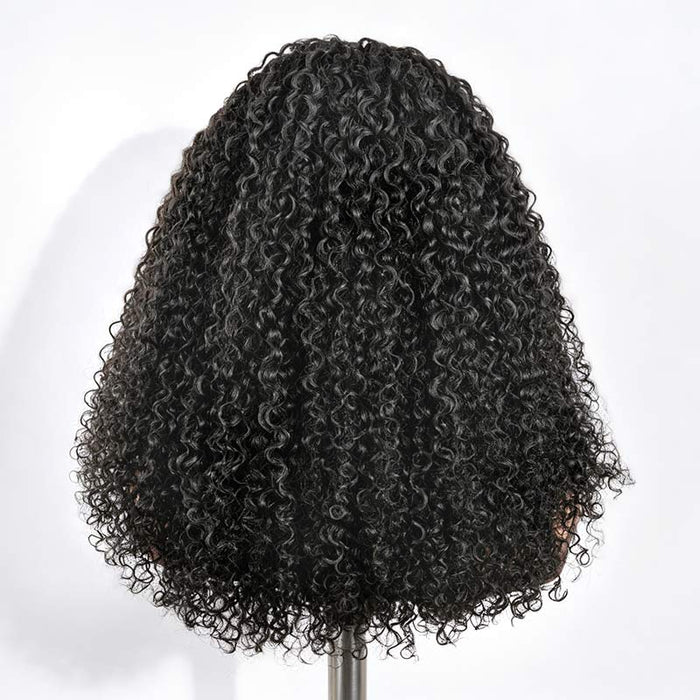 QVR Twist Curly Headband Wig 100% Human Hair Glueless Wigs for Women