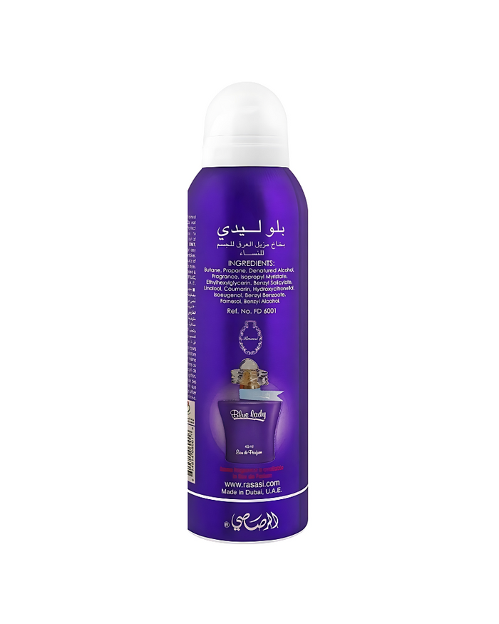 Rasasi Blue Lady Pour Femme Deodorant Body Spray For Women, 200 ml