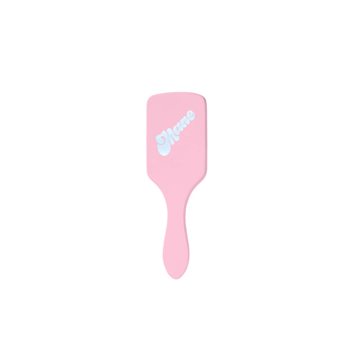 pink mini detangling back of  brush on white background