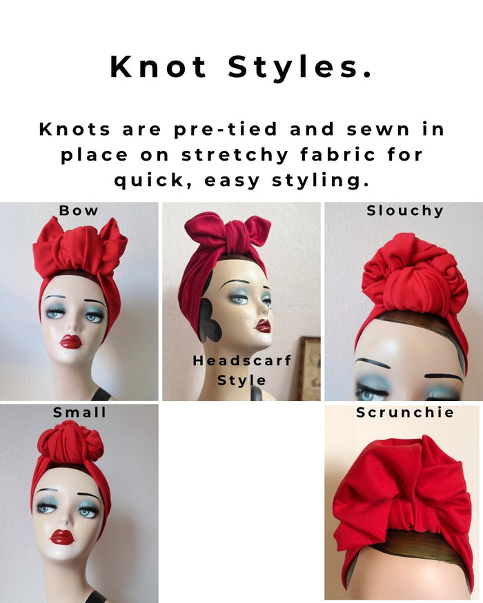 red headbands and turbans