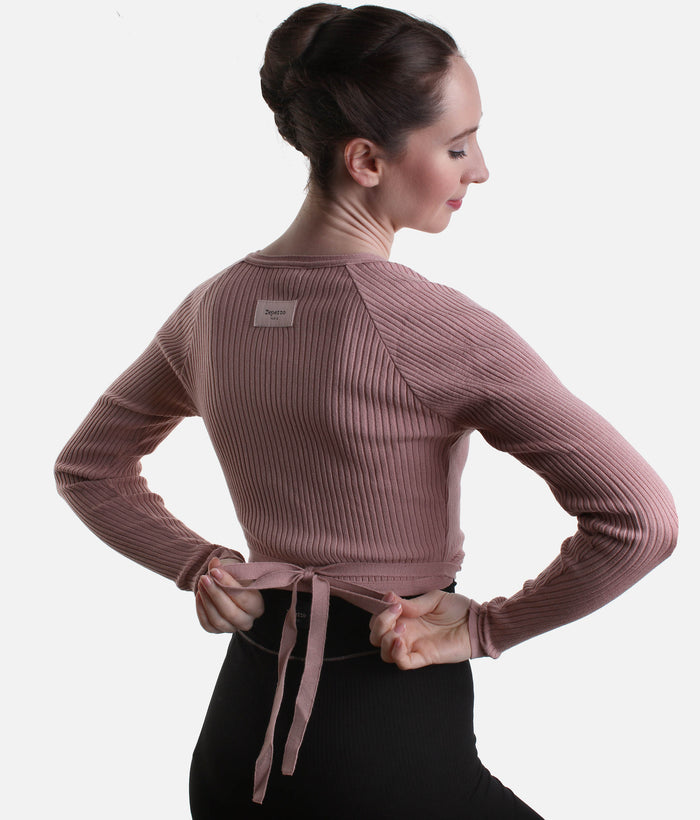 Knit Wrap Top, Professional Dance Warm-Up Essential - S0669