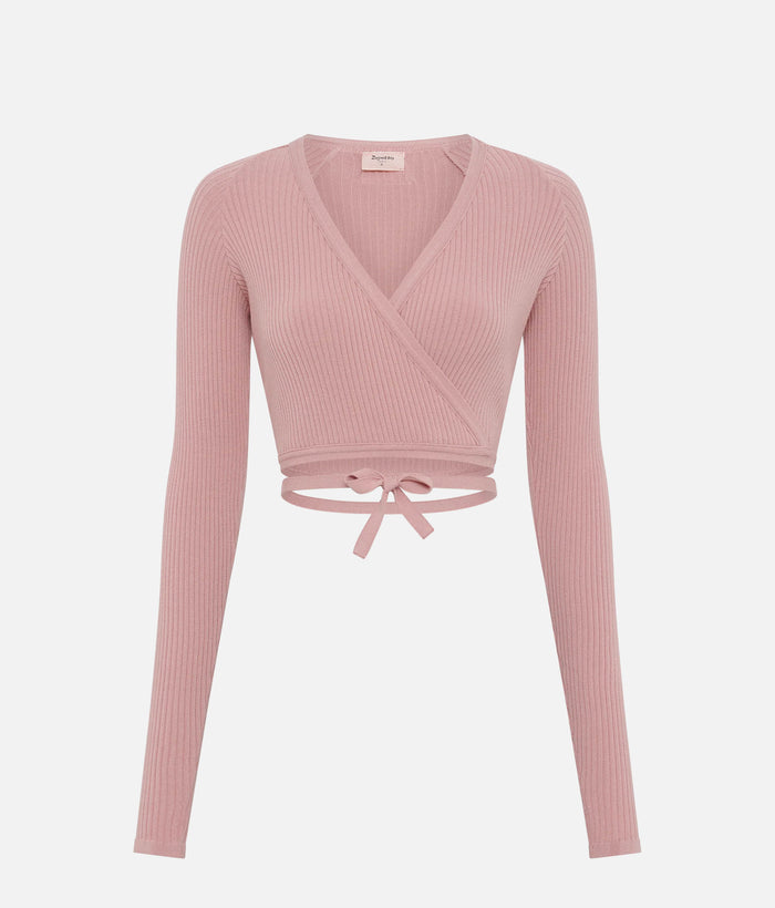 Knit Wrap Top, Professional Dance Warm-Up Essential - S0669