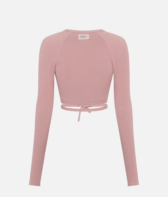 Knit Wrap Top, Professional Dance Warm-Up Essential - S0669