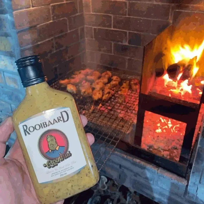 Rooibaard Groen Trui Chilli Sauce 250ml bottle for basting braai meat