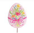 Round Top Floral Easter Egg Stake