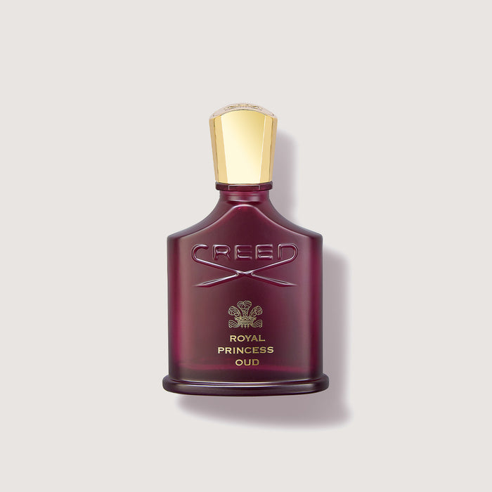 Royal Princess Oud 75ml deep crimson flacon with gold cap - Front View | Creed Fragrances