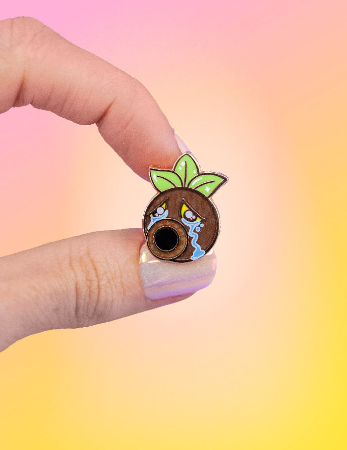 Sad Deku Mask enamel Pin