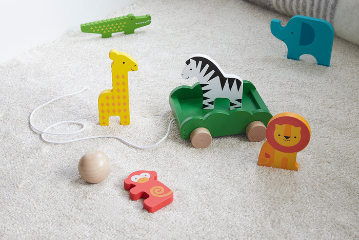 Safari Animals Wooden Bowling - Lifestyle Cut