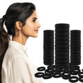 SANAS Black Rubber Hair Bands 36 Pcs for women and girls