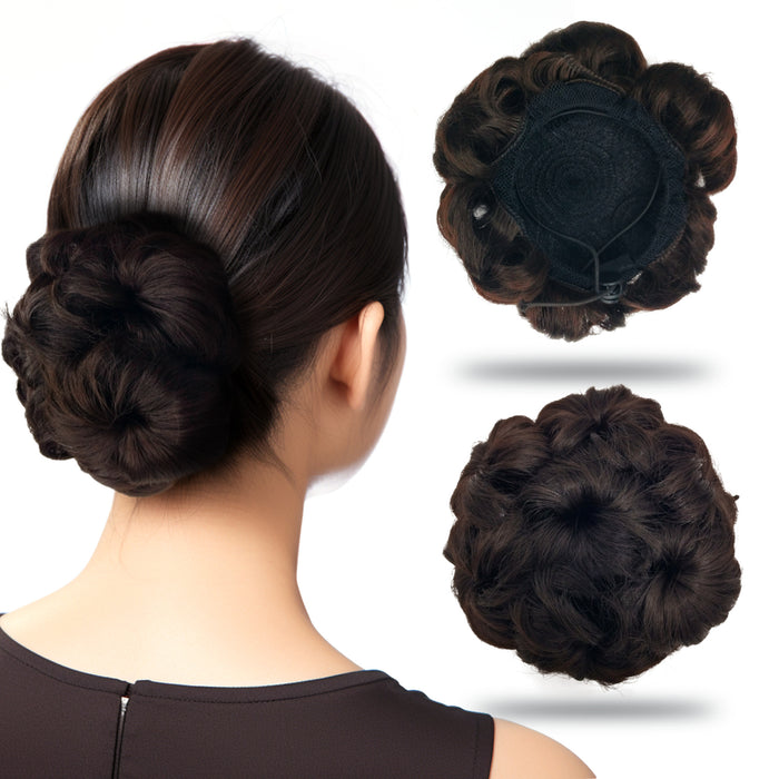SANAS Brown Artificial Hair Bun Extension for Women