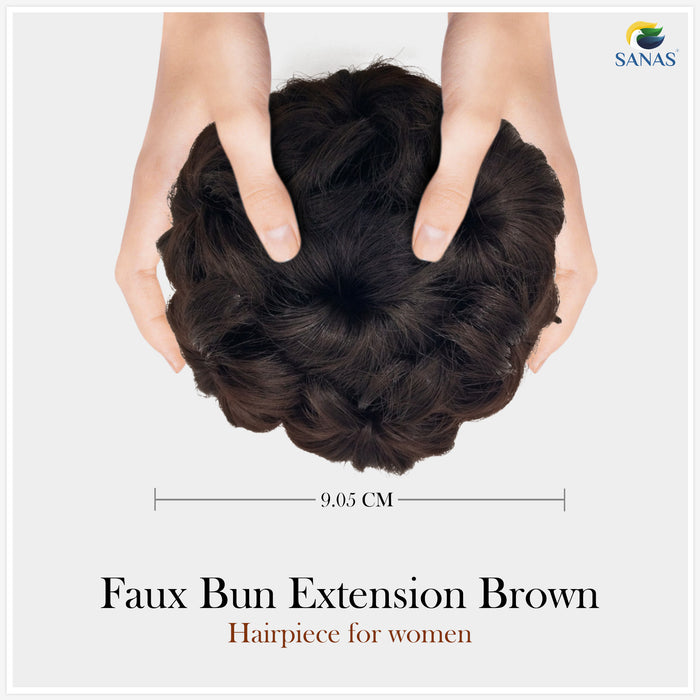 Brown Messy Bun Hair Extension Natural Look
