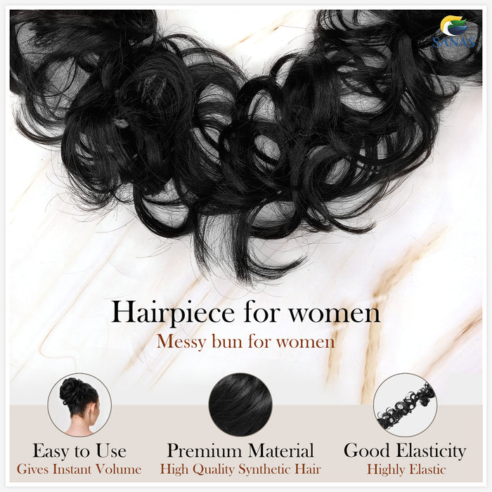 Wavy Black Ponytail Hair Extension for Instant Volume