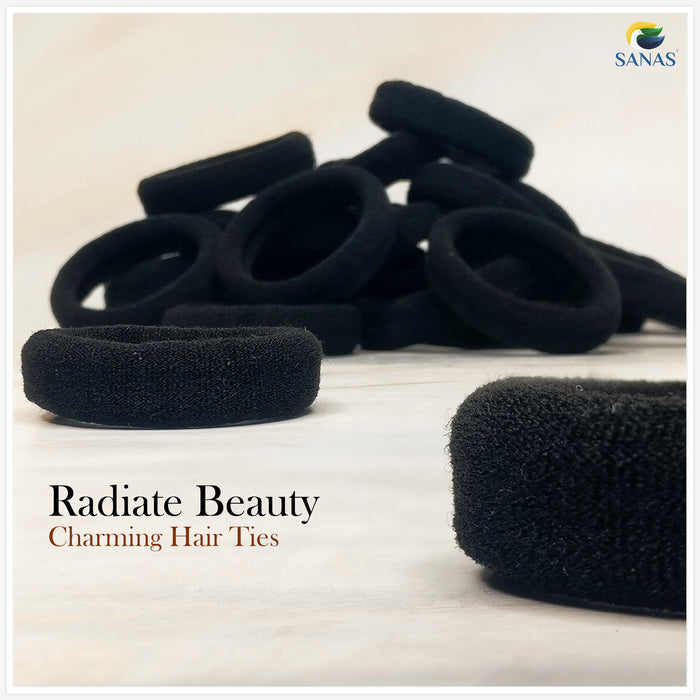 Premium black rubber bands for everyday hairstyles