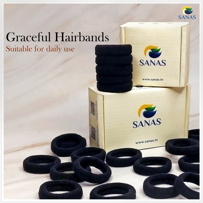 Strong grip black hair rubber bands for thick hair