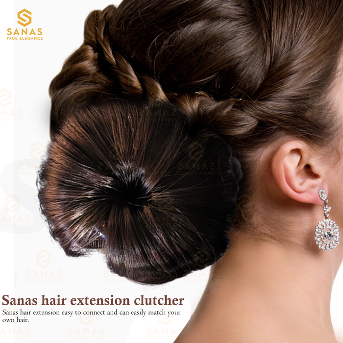Artificial hair bun for weddings