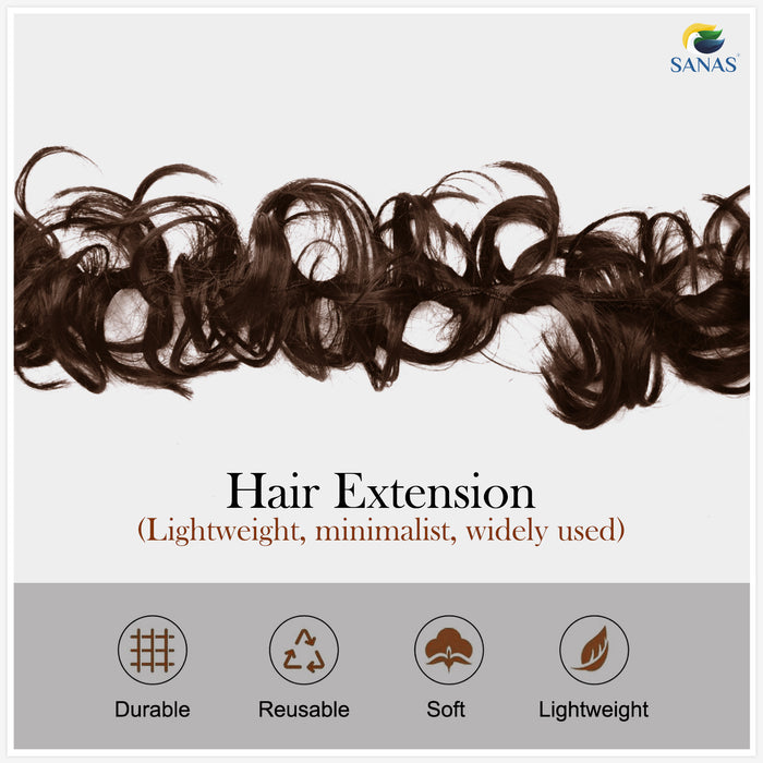 SANAS Reusable Blonde Frill Hair Extension for Ponytails