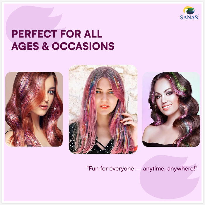 Metallic Glitter Hair Strands for Braids