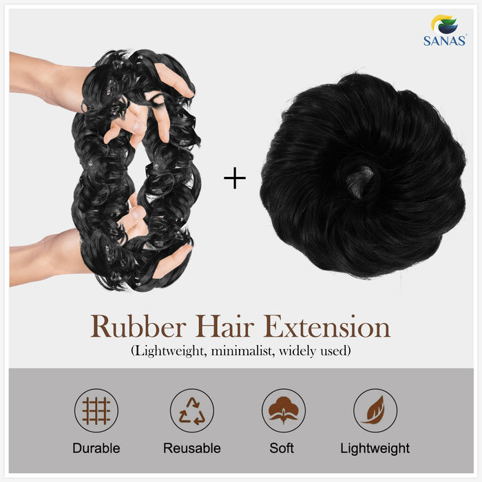 Sanas no-break hair bun elastic for instant fuller buns