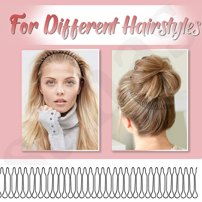 Invisible hair comb pin for elegant updo hairstyles