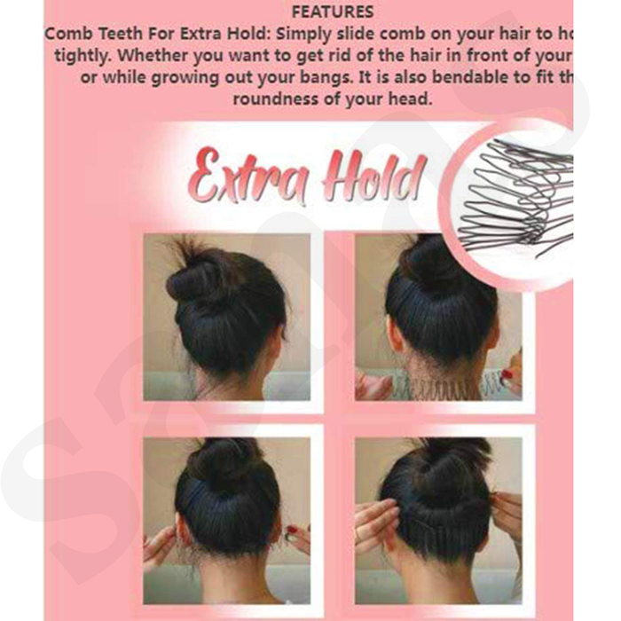 Invisible hair comb pin for elegant updo hairstyles