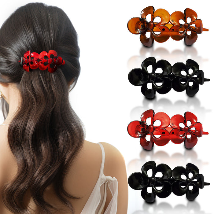 SANAS Korean Hair Clutchers Set of 4 for Women