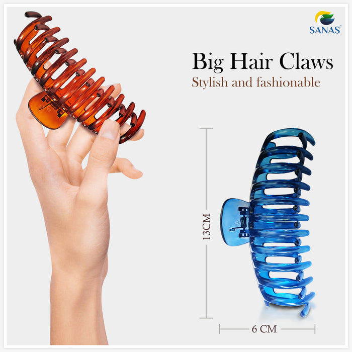 Large Hair Claw Clips for Thick Hair Non Slip Korean Acrylic Hair Clutcher Set