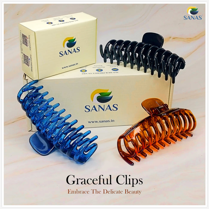 Strong Grip Large Hair Clutcher for Everyday Hairstyles and Hair Buns
