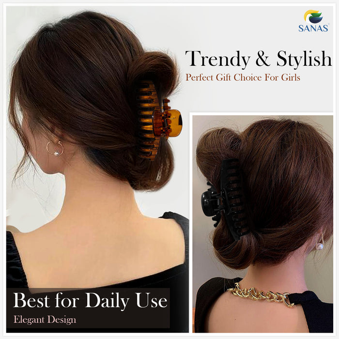 Lightweight Large Hair Claw Clips for Office College and Daily Wear
