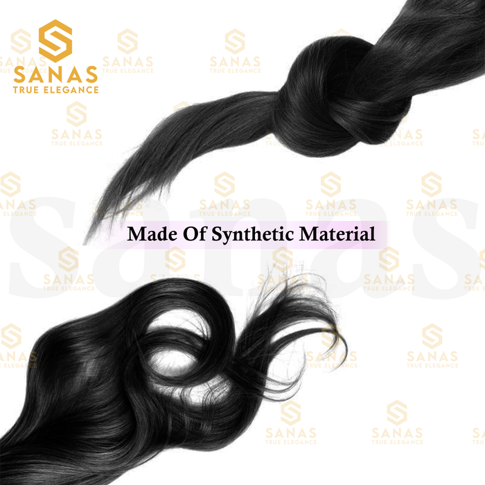 Lightweight synthetic hair extension for instant volume