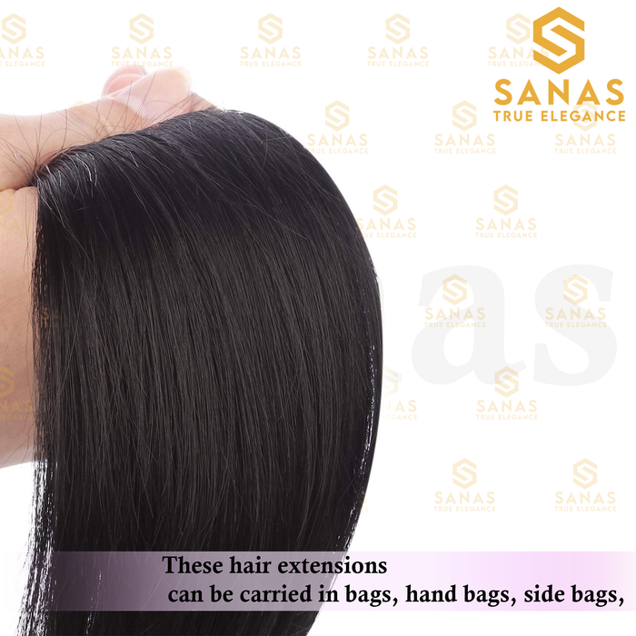 Reusable black hair extension for women