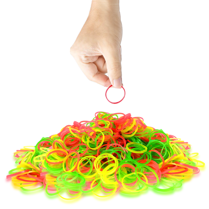 SANAS Nylon Elastic Rubber Bands 800g Bulk Pack for Hair Styling