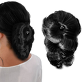 SANAS synthetic hair bun with clip black for women