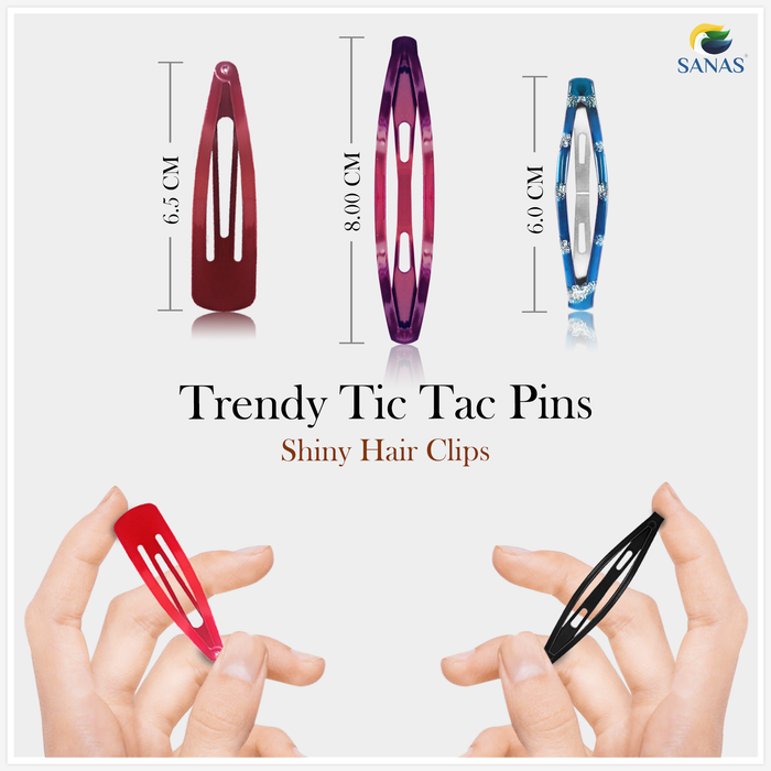 Assorted snap hair clips with strong grip for kids