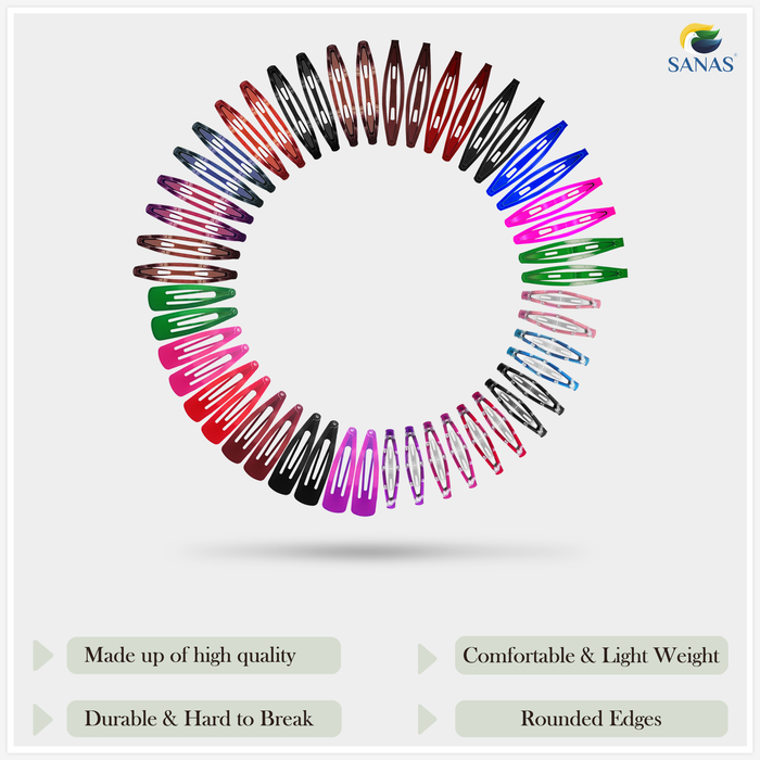 Lightweight colorful hair clips for girls