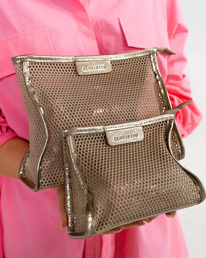 SANTORINI CASE LARGE | Taupe Mesh - Darling & Domain